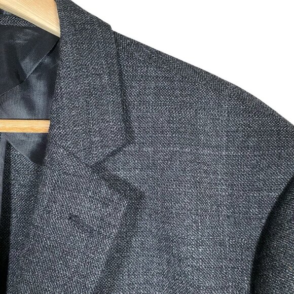 H&M x Freely Lanificio Comero Unstructured Sport Coat 41R Charcoal Patch Pocket - Picture 3 of 16